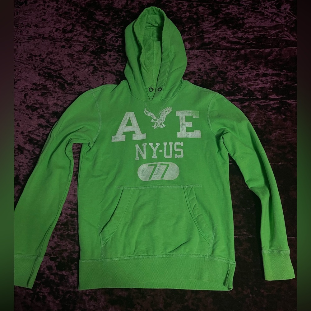 American Eagle Hoodie Jacket Men’s Vintage Color Green Size S